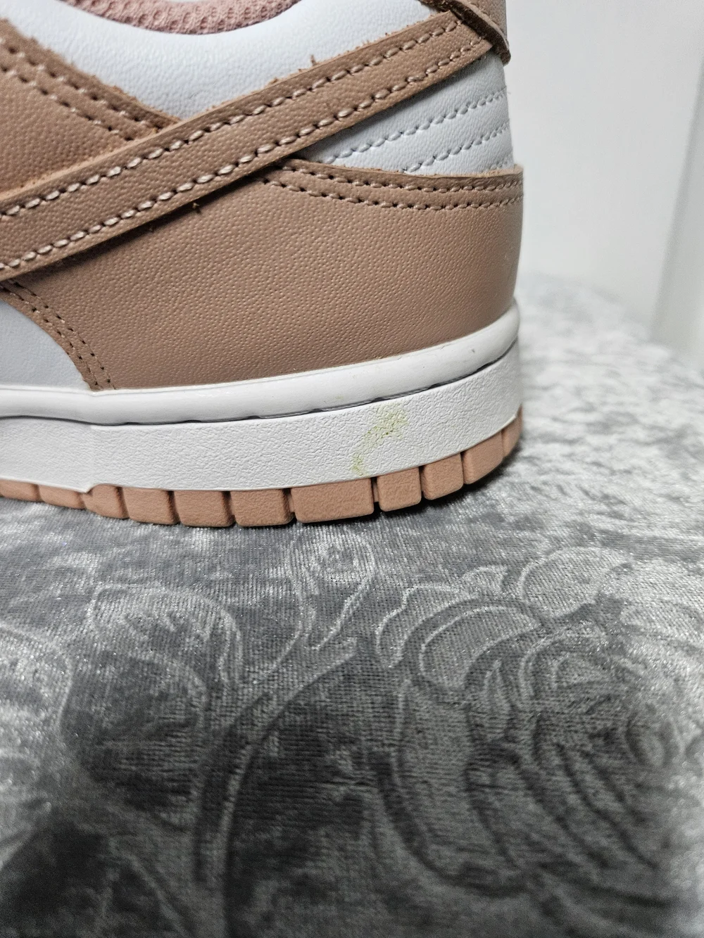 Nike Women's Low-Top Dunk Sneakers in Rose Tan and White